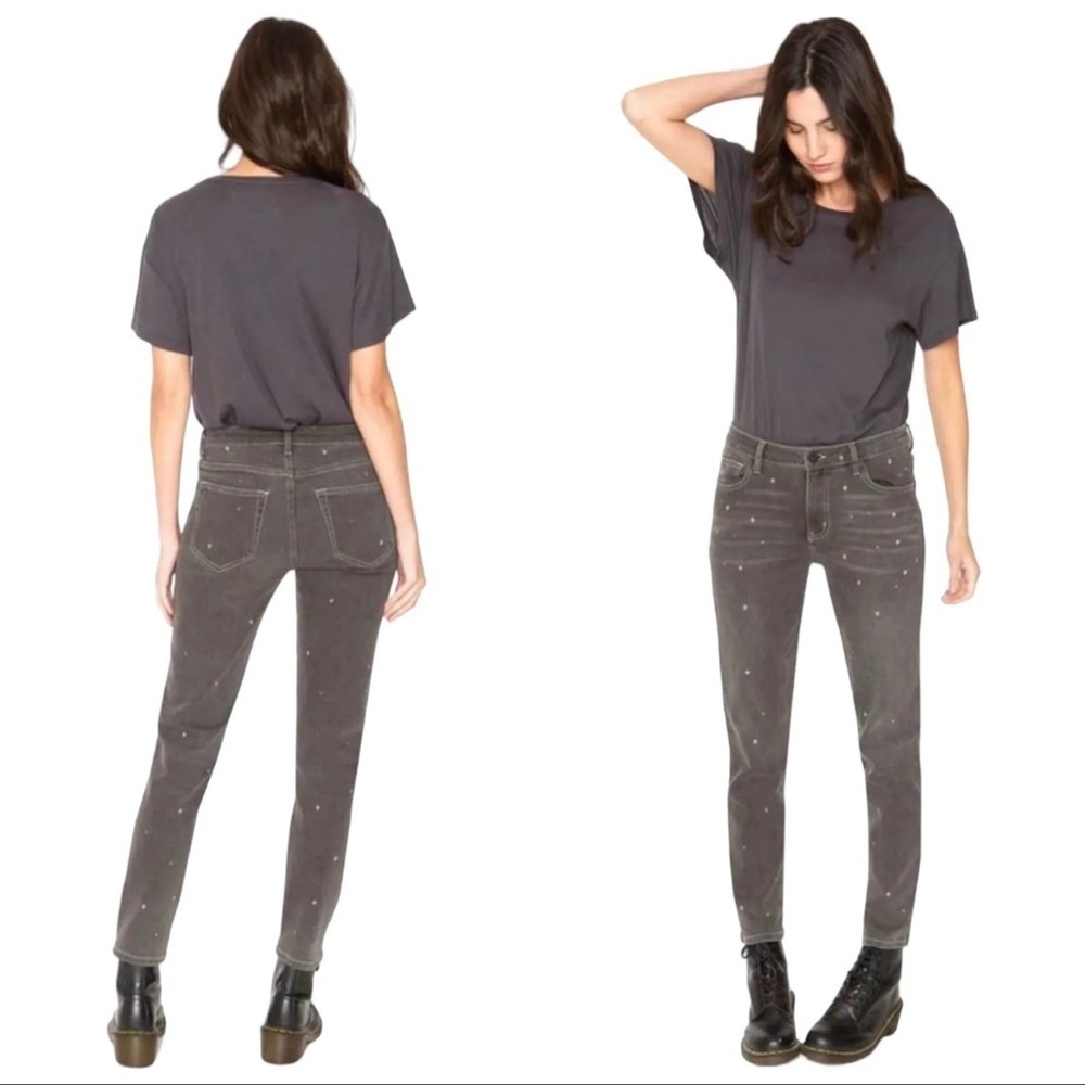 Sandrine Rose Free People Polka Grey Jeans Size 26 New NWT